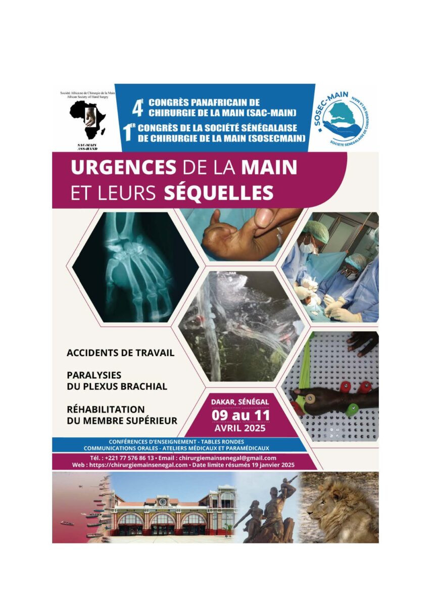 4ème Congrés Panafricain de Chirurgie de la Main (SAC-MAIN)