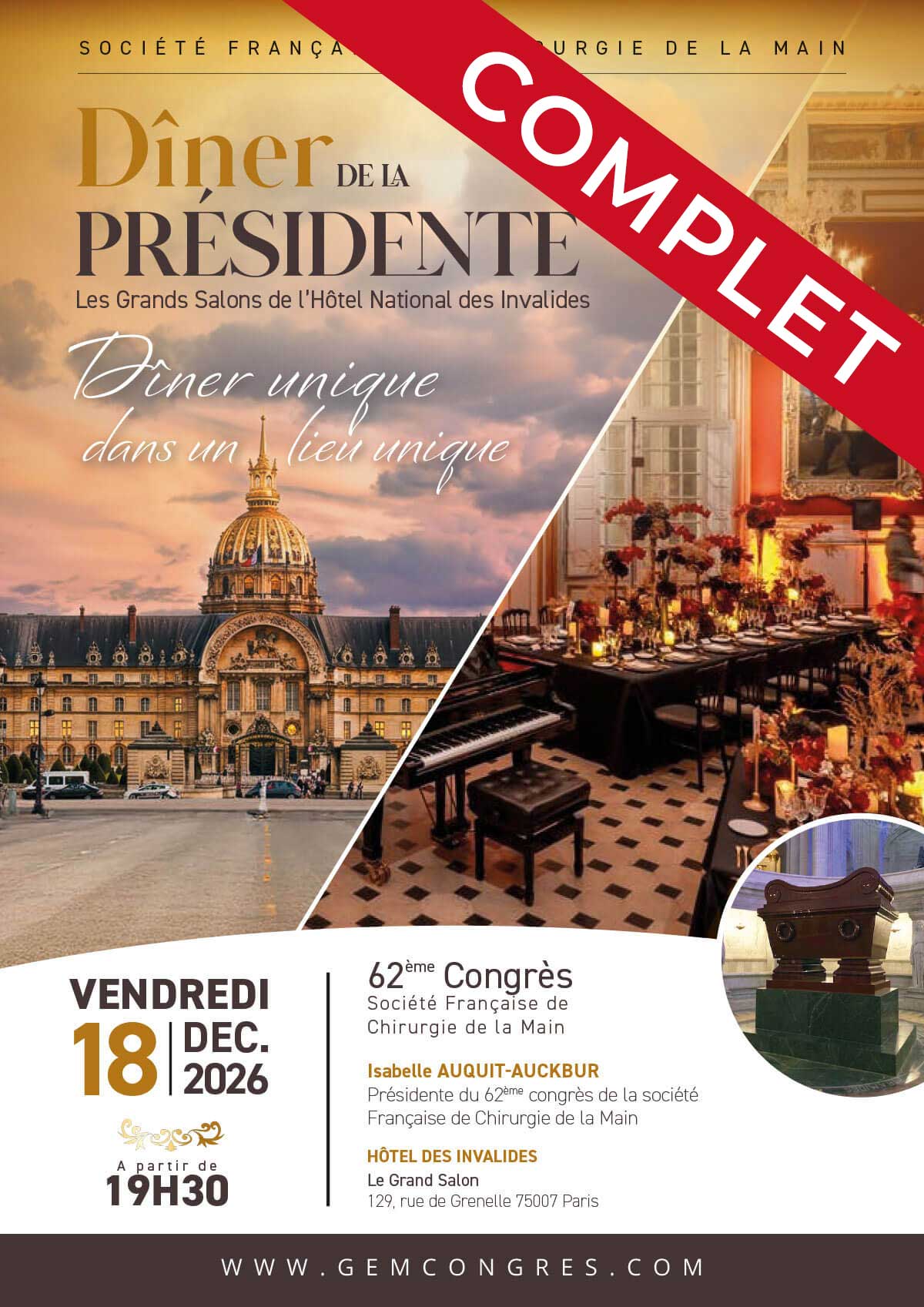 Dîner de la Présidente 2026 - Complet