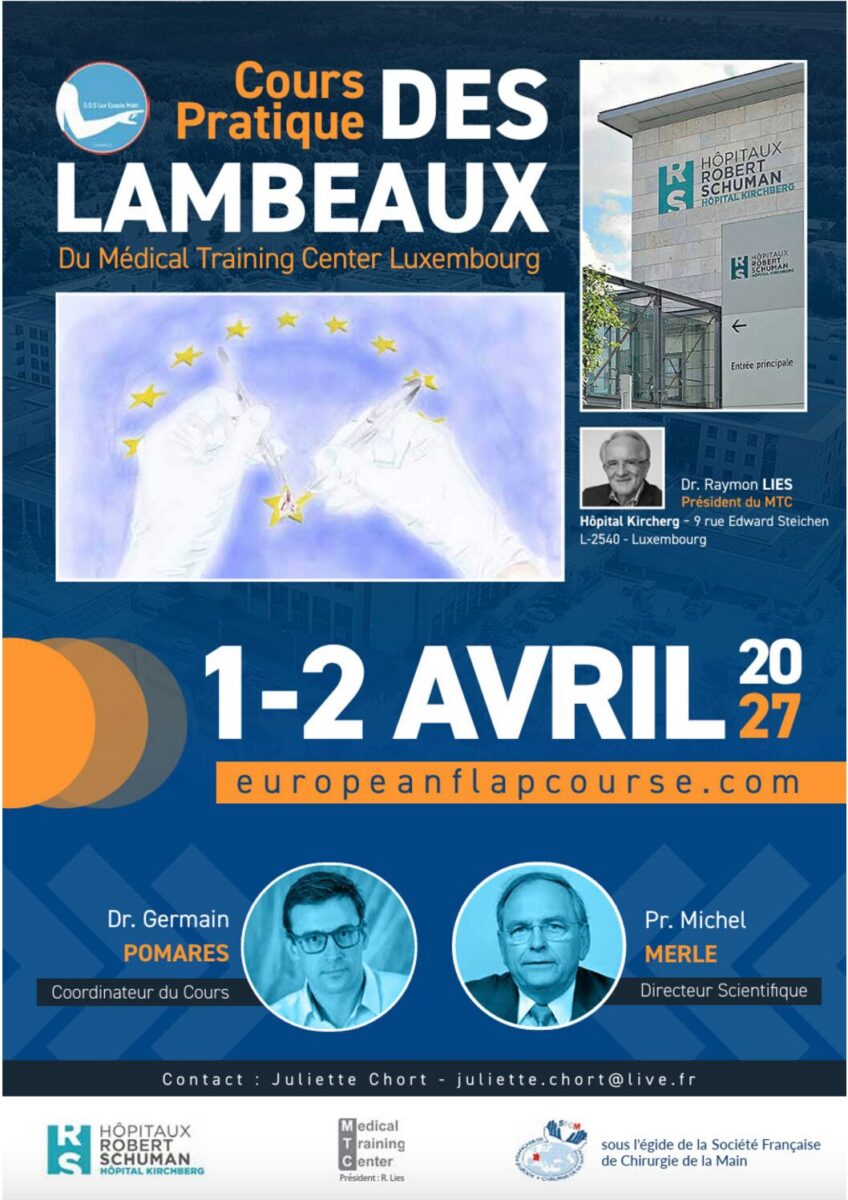 3ème Cours Pratique des 1er et 02 avril 2027 du Medical Training Center Luxembourg - Coordinateur Germain Pomares