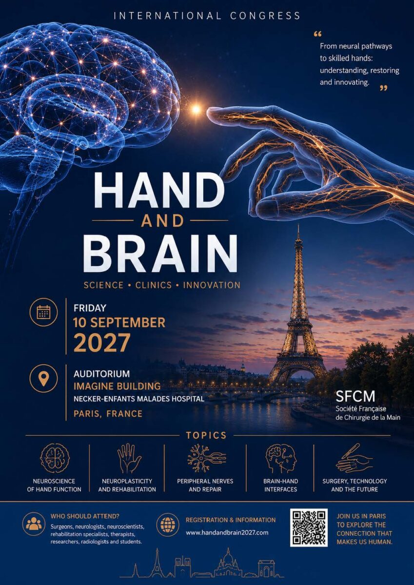 HAND and BRAIN - Friday 10 September 2027 Necker-Enfants Paris France